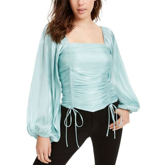 Line & Dot Women's Peyton Top Blue Size Large | Poshmark