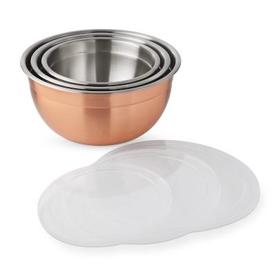 Williams Sonoma Copper Mixing Bowls With Lids, Set Of 3 | Williams-Sonoma