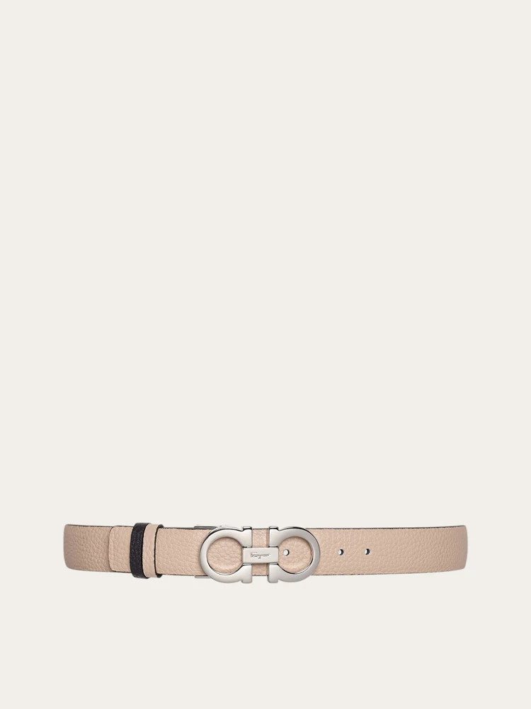 Reversible and adjustable Gancini belt | Ferragamo