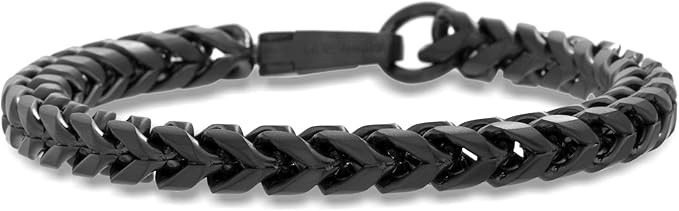 Steve Madden Textured Stainless Steel Twisted Curb Chain Bracelet For Men | Amazon (US)