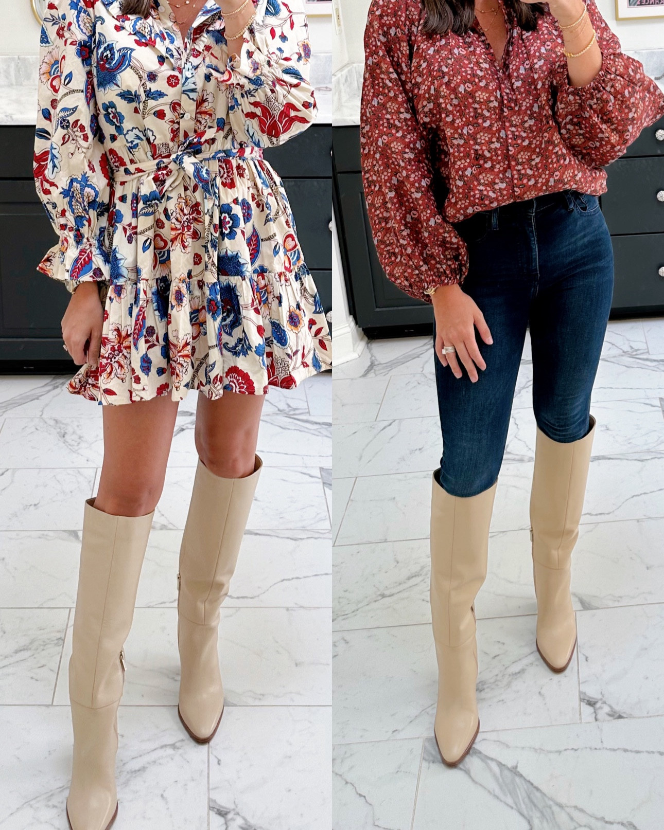 Styling some of my favorite boots for fall from @marc.fisher! These are so comfortable, they fit true to size, and are easy to wear multiple ways! I love them with dresses, skirts, jeans, and more! These are a fall staple that you will reach for over and over again. Use my code Mary20 to save 20% site wide! #ad