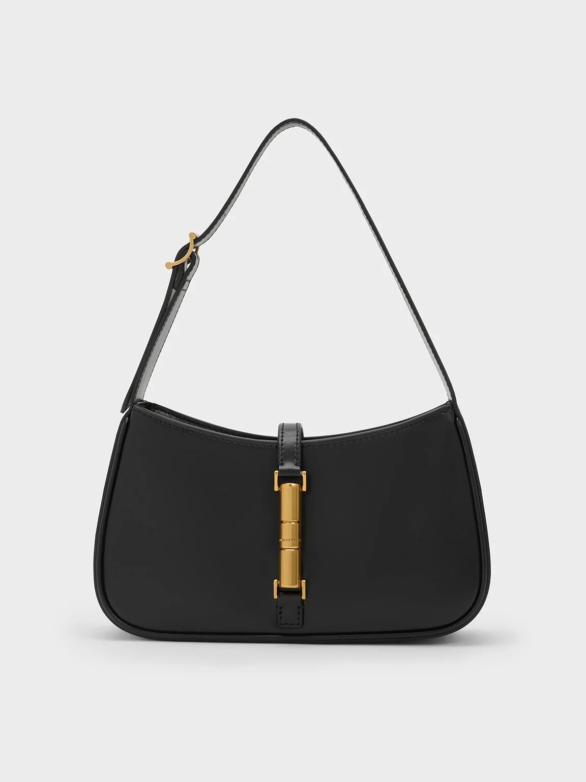 Cesia Metallic Accent Shoulder Bag | Charles & Keith US