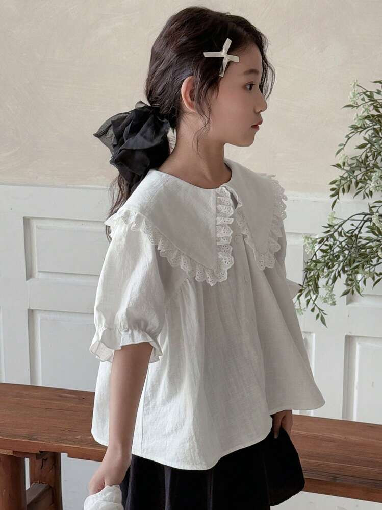 Collar top cotton | SHEIN