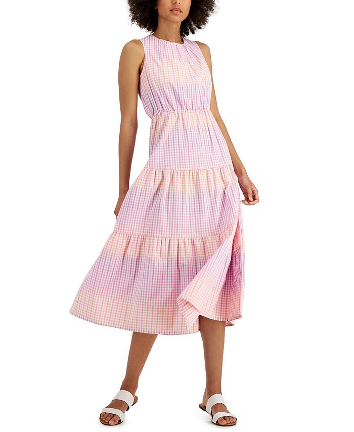 Charter Club Ombré Gingham Dress, Created for Macy's  & Reviews - Dresses - Women - Macy's | Macys (US)