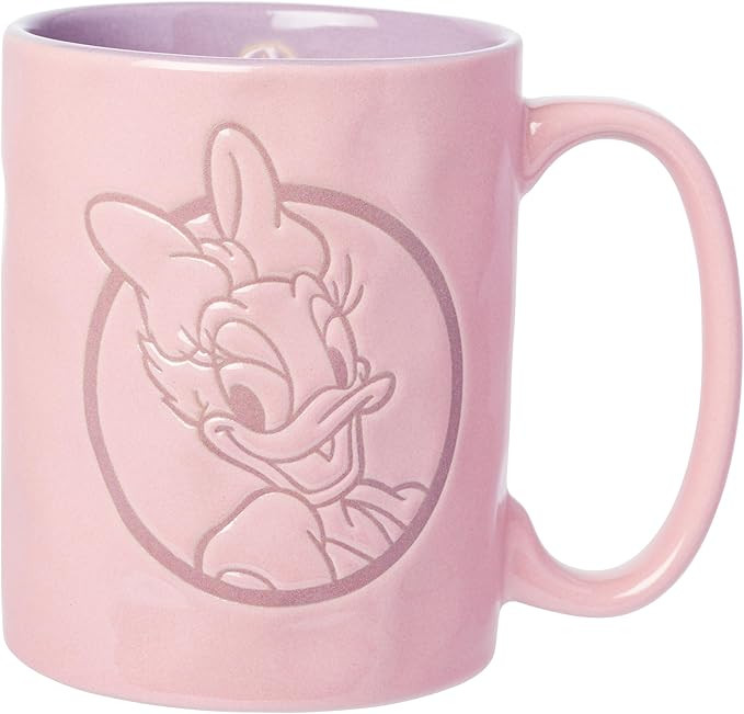 Silver Buffalo Disney Classics Daisy Duck Circle Badge Wax Resist 17oz Ceramic Pottery Mug | Amazon (US)