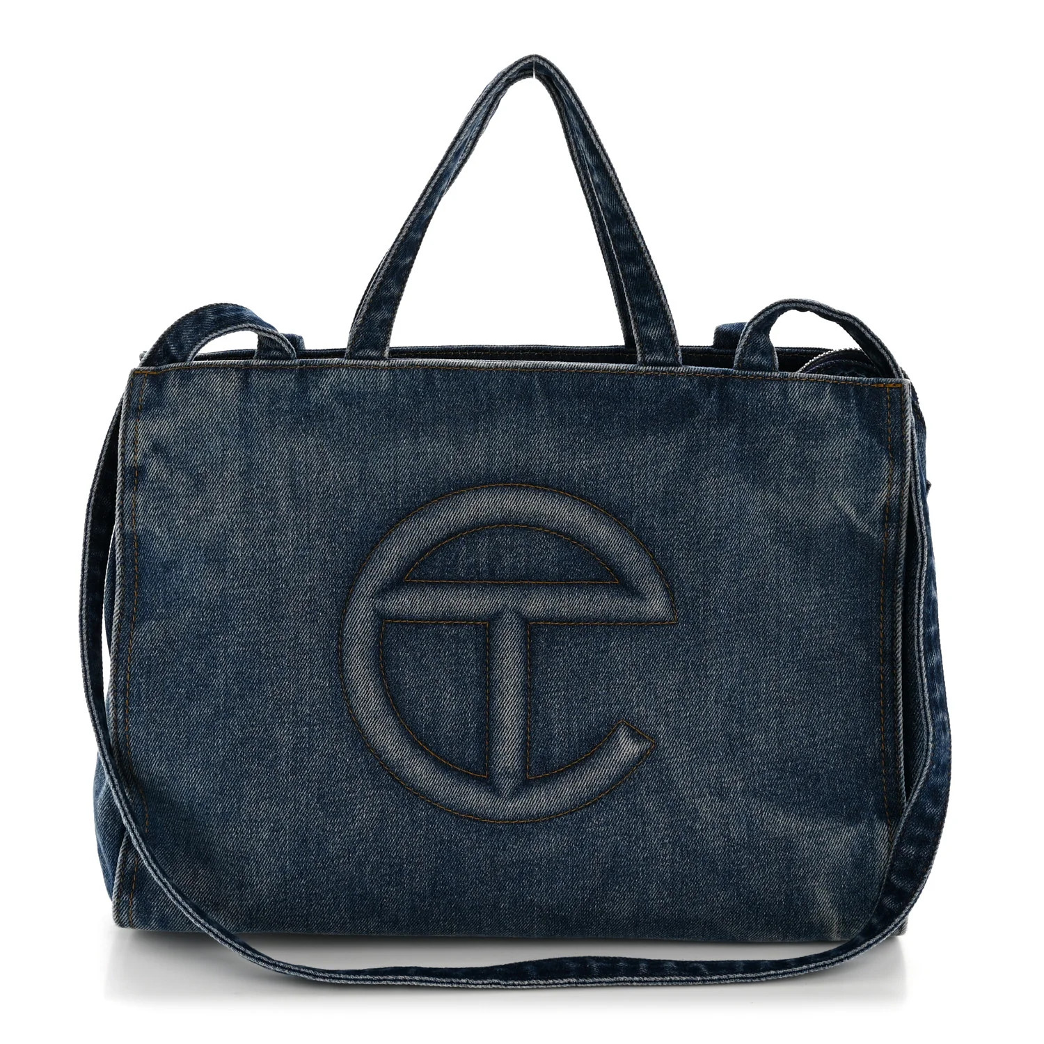 Denim Medium Shopping Bag Blue | FASHIONPHILE (US)