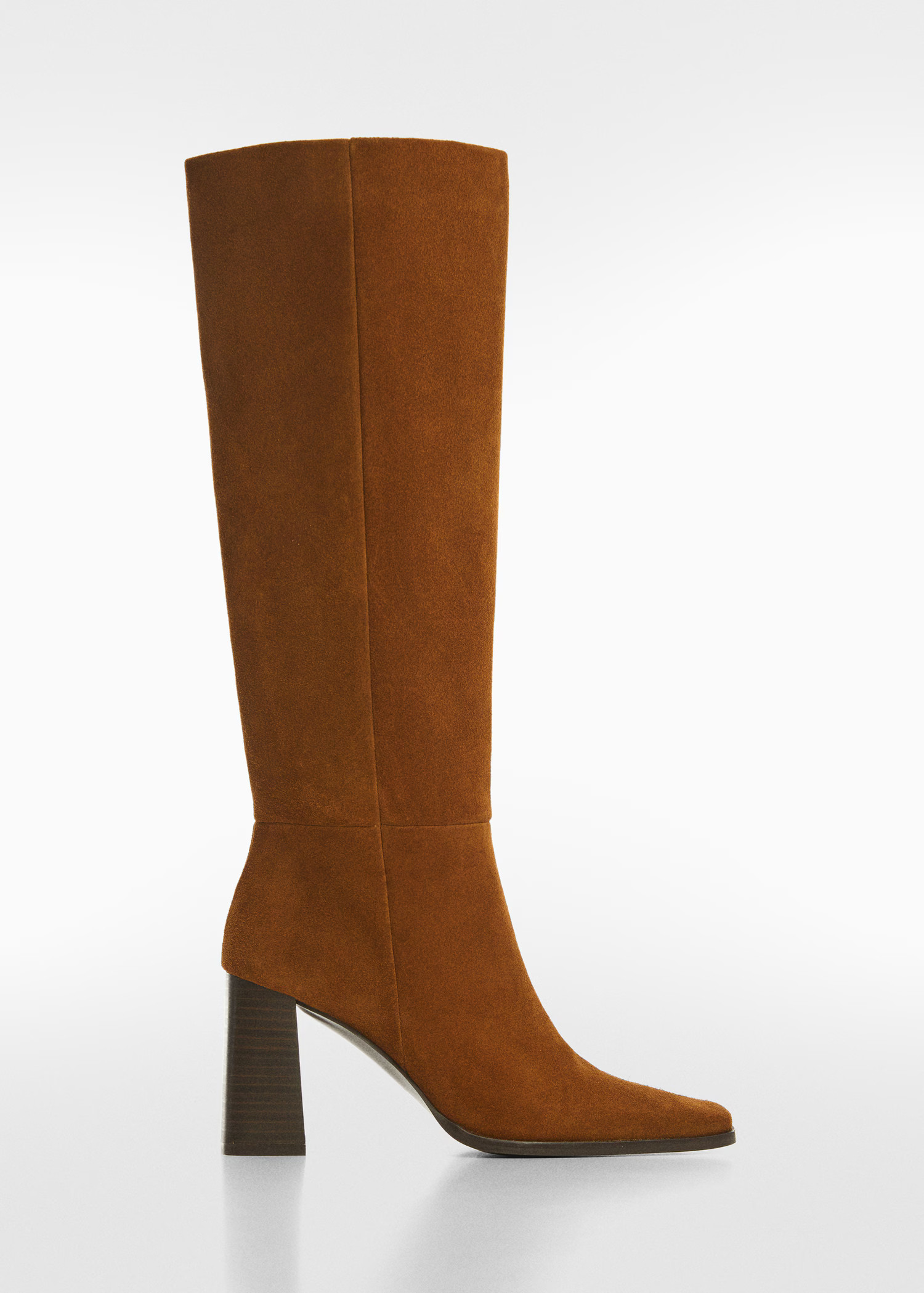 Heel suede boots | MANGO (US)