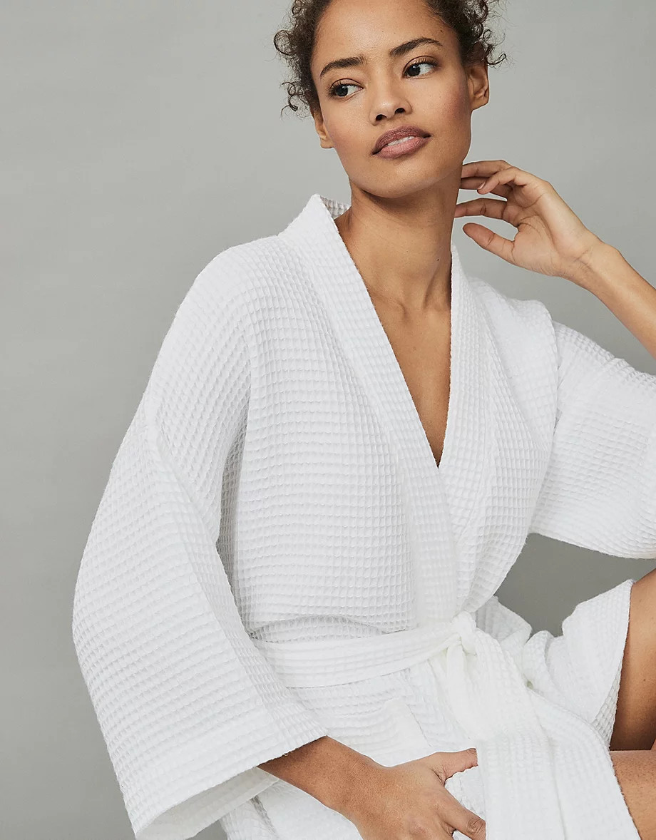 Long Lightweight Waffle Robe | The White Company UK & ROW