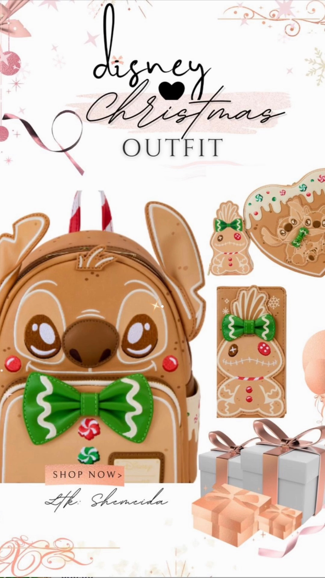 Stitch Disney Christmas Gingerbread Backpack, Crossbody, & Wallet Set

#LTKGiftGuide #LTKHoliday