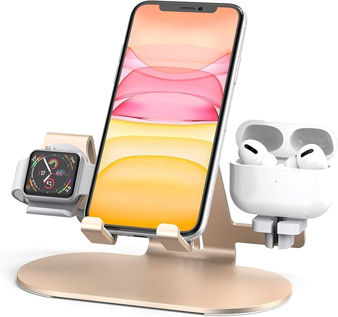 Amazon.com: 3 in 1 Aluminum Charging Station for Apple Watch Charger Stand Dock for iWatch Series... | Amazon (US)