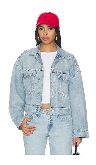 Loose Crop Trucker Jacket in Sunny Season | Revolve Clothing (Global)