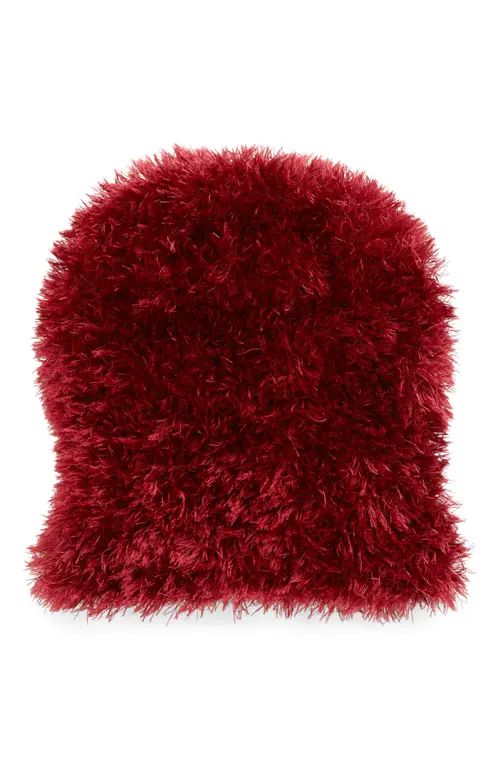 Nicholas Daley Hand Knit Fuzzy Hat in Burgundy at Nordstrom | Nordstrom