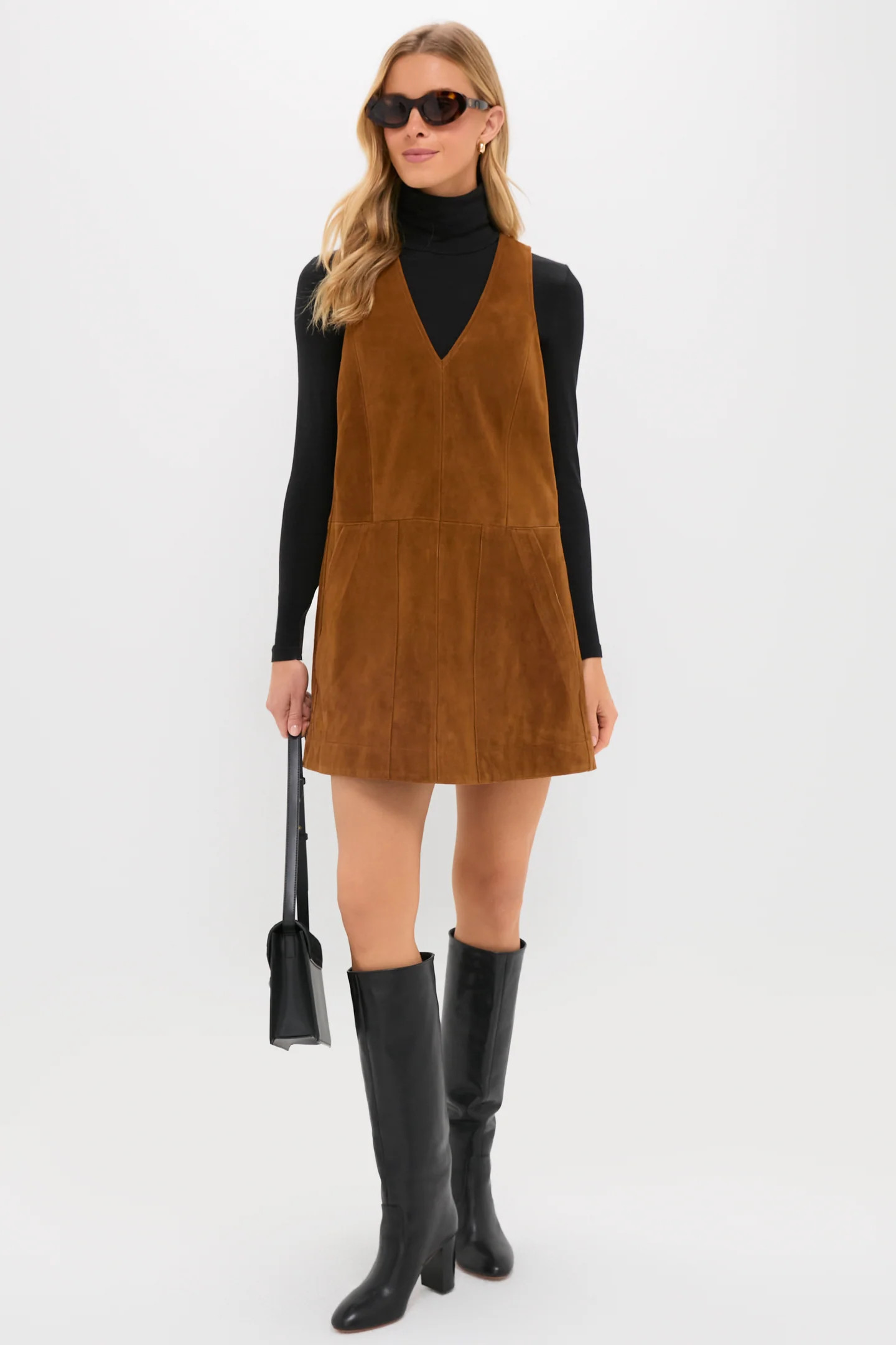 Deep Olive Vegan Suede Bailey Dress | Tuckernuck (US)