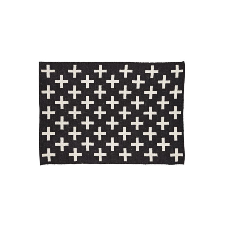 Positive 4x6' Black Performance Kids Rug + Reviews | Crate & Kids | Crate & Barrel