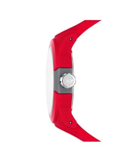 Relógio diesel double up com três ponteiros de silicone vermelho | Diesel (BR)