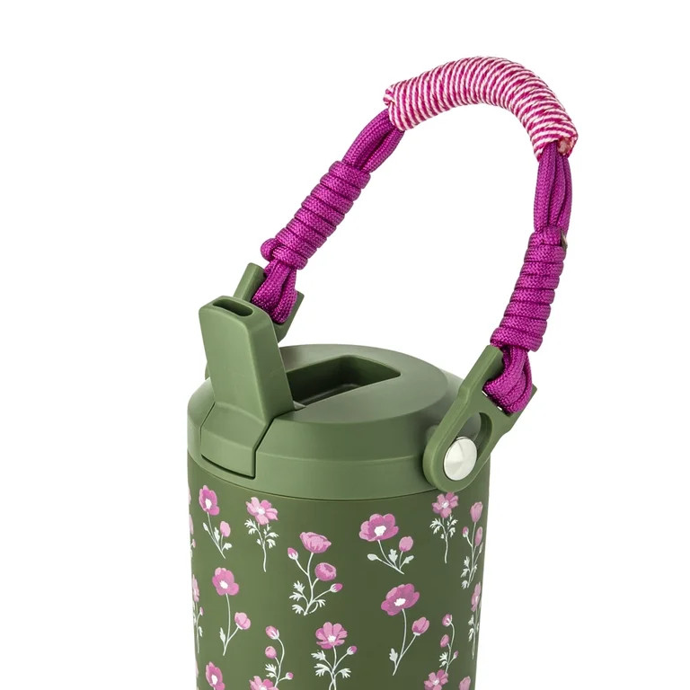 Jacey Duprie x TAL Hudson 24oz Stainless Steel Water Bottle with Paracord Handle, Jardin | Walmart (US)