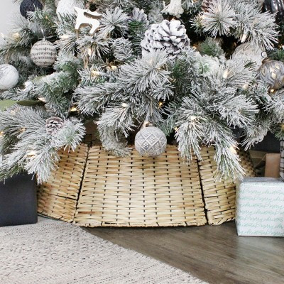 Auldhome Design- 29" Wicker Christmas Tree Collar, 5-Panel | Target