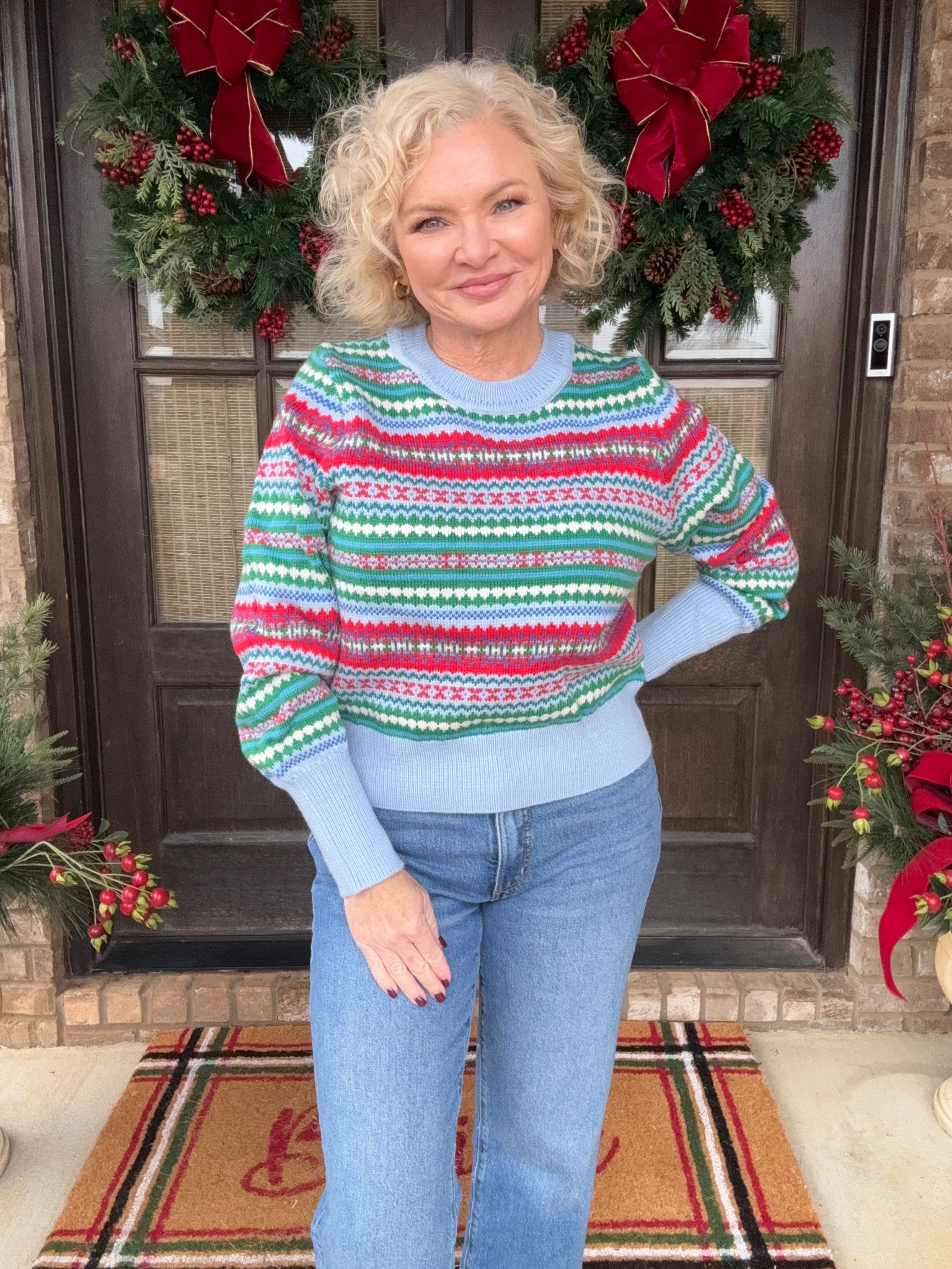 You’ll wear this gorgeous sweater through the holidays and beyond! So many pretty colors! I’m wearing size Medium. 

Holiday outfit
Christmas sweater 
Fair isle sweater
Walmart fashion

Casual outfit
Fashion over 40
Petite fashion
Midlife fashion
Gen X Style

#stylewithserena
#petitefashion
#midlifefashion
#fashionover40
#genxstyle

#LTKHoliday #LTKOver40 #LTKootd