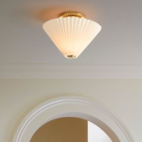 Pierce & Ward Pleated Flush Mount (12") | West Elm (US)