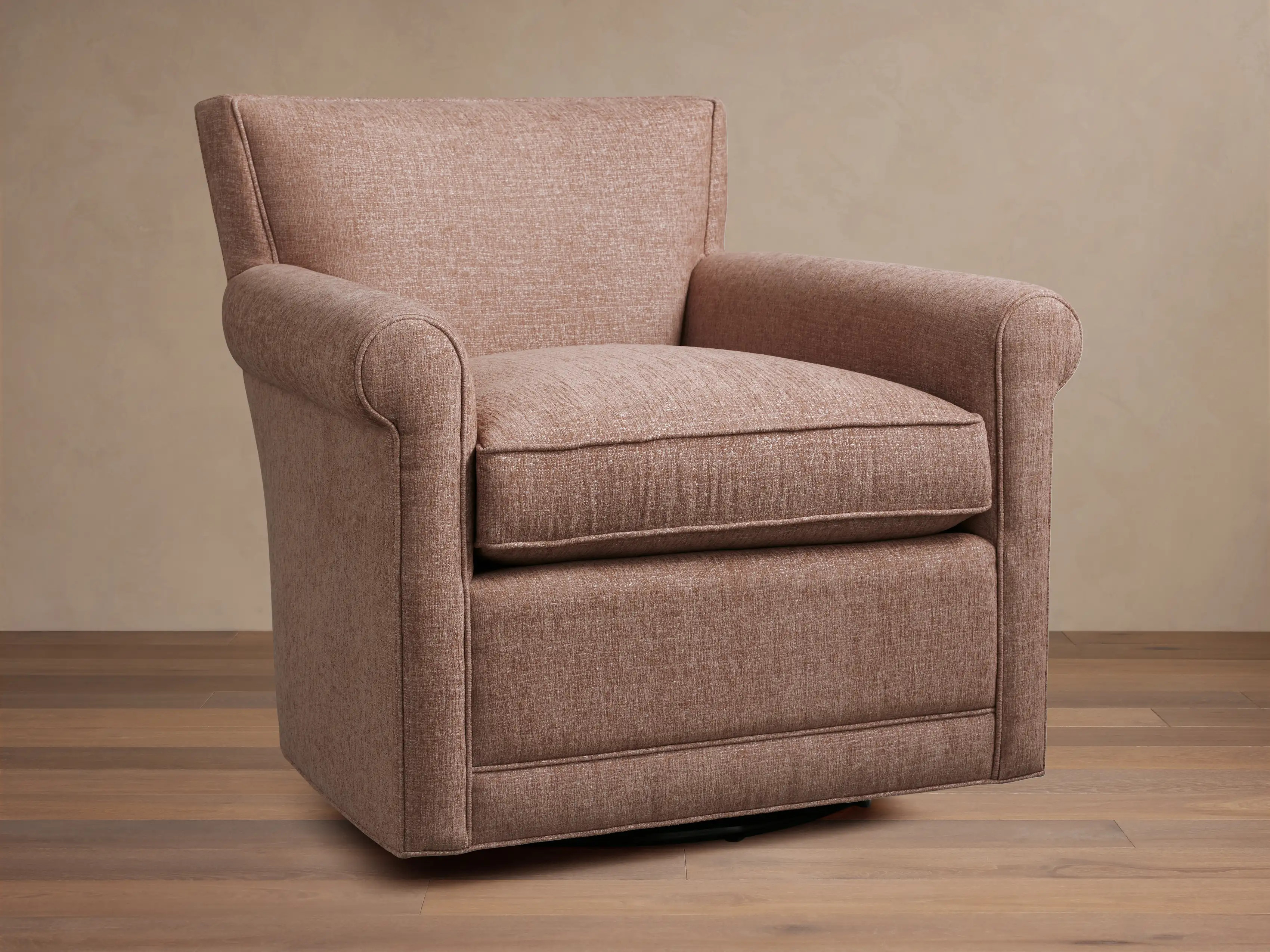 Rudy Rolled Arm Swivel Chair | Arhaus