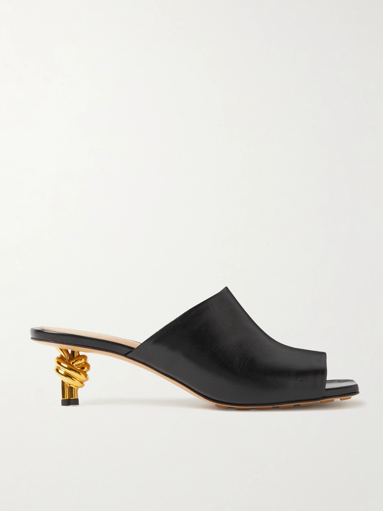 Bottega Veneta - Knot Leather Mules - Black | NET-A-PORTER (US)