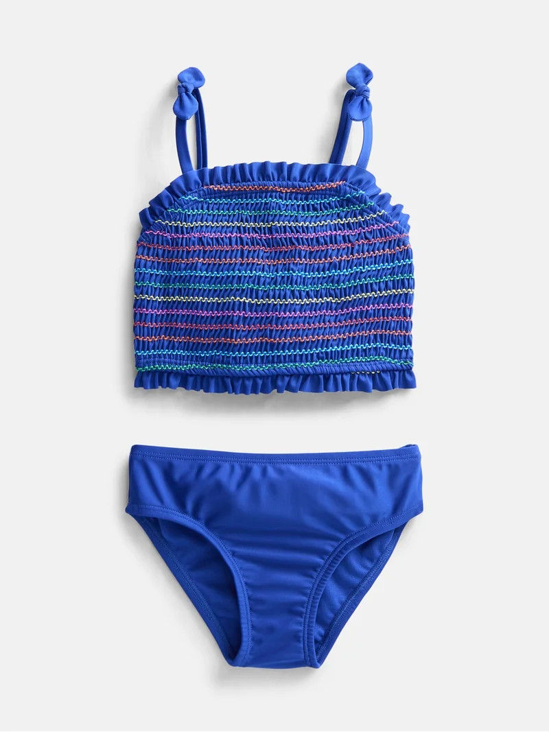 Wonder Nation Baby and Toddler Girls Bikini Swimsuit Set, 2-Piece, Sizes 12M-5T | Walmart (US)