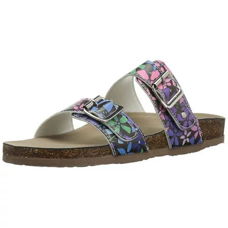 Madden Girl Womens Brando-J Open Toe Casual Slide Sandals Blue/Multi Size 5.5 | Walmart (US)