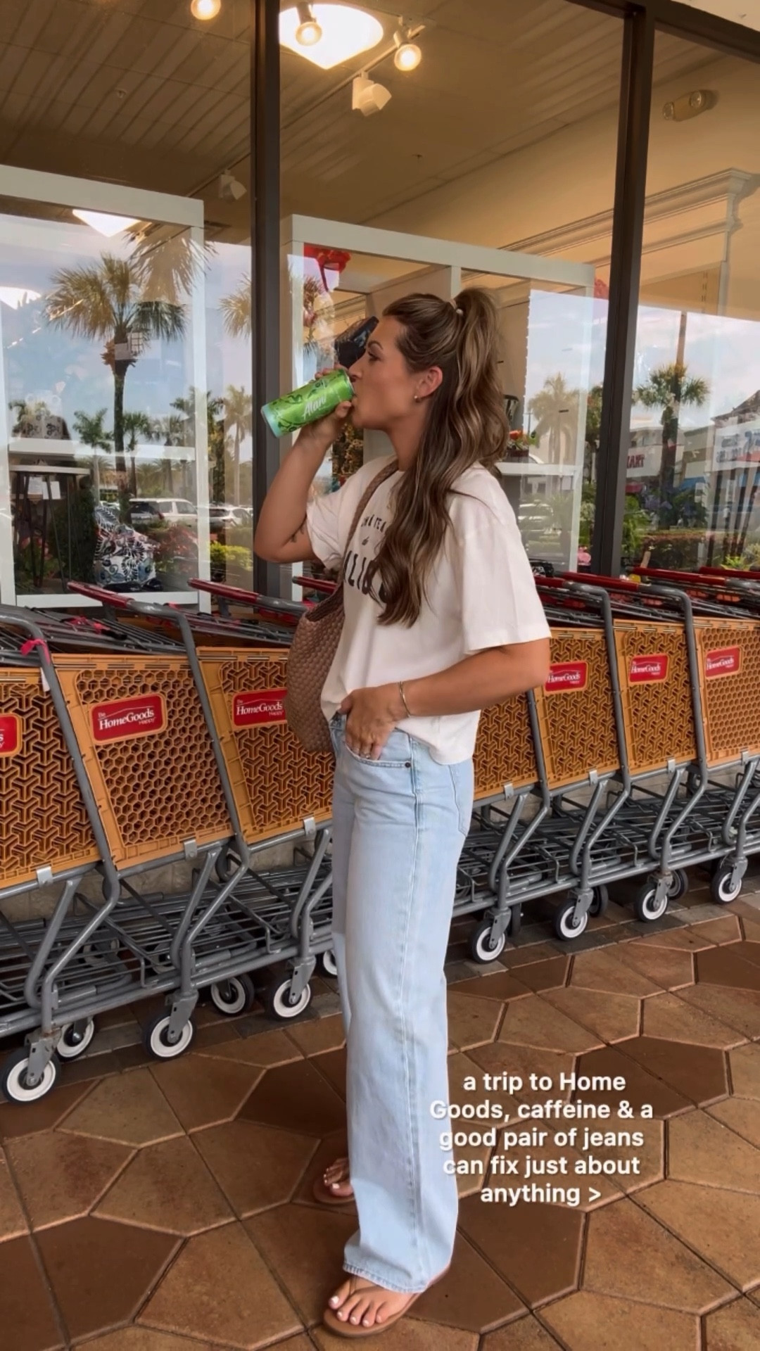 Cutest jeans EVER!! Use code AFLTK for a discount through TONIGHT 🎉🩵 I’m normally a 2/26 in Abercrombie but I size down to 0/25 in this baggy style. **My tee is sold out but I linked similar ones and more Abercrombie faves I own and LOVE that you can grab on sale today! 

Outfit of the day
Casual mom fit 
Sunday style 
Spring outfits 
Spring break 