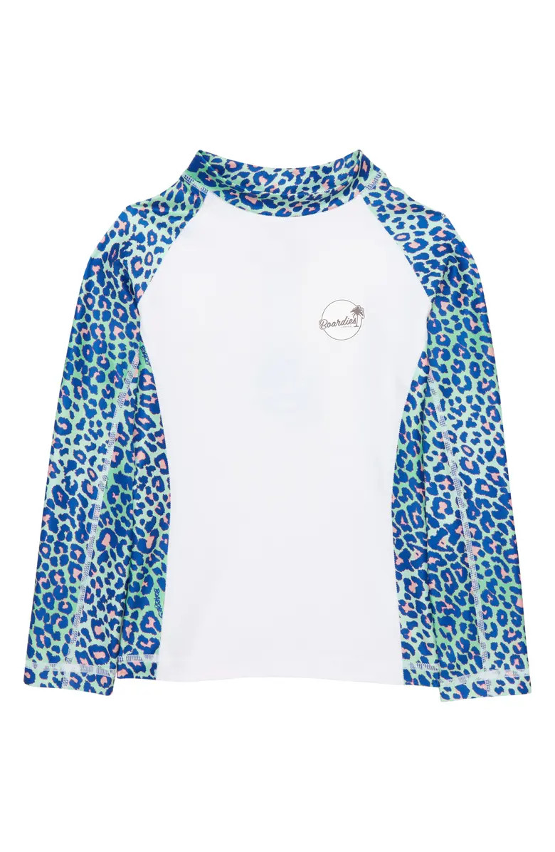 Boardies Kids' Lime Leopard Long Sleeve Rashguard | Nordstrom | Nordstrom
