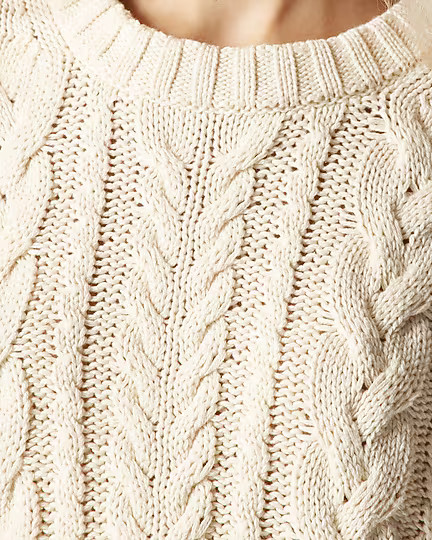 Cable-knit crewneck sweater | J. Crew US