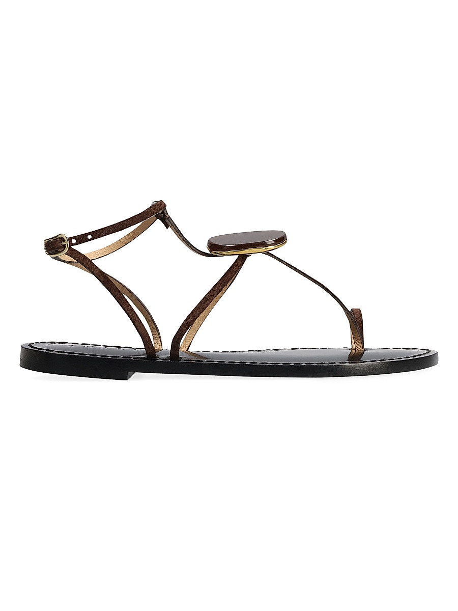 Women's The Cairo Leather Sandals - Chocolate - Size 9 | Saks Fifth Avenue