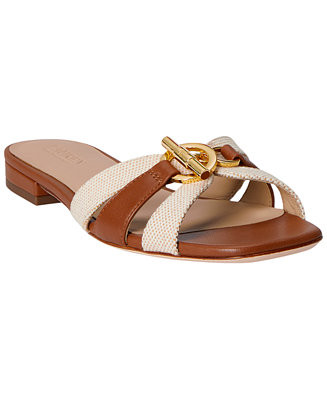 Women's Blaike Cross-Dyed Canvas Slide Sandals | Macy's