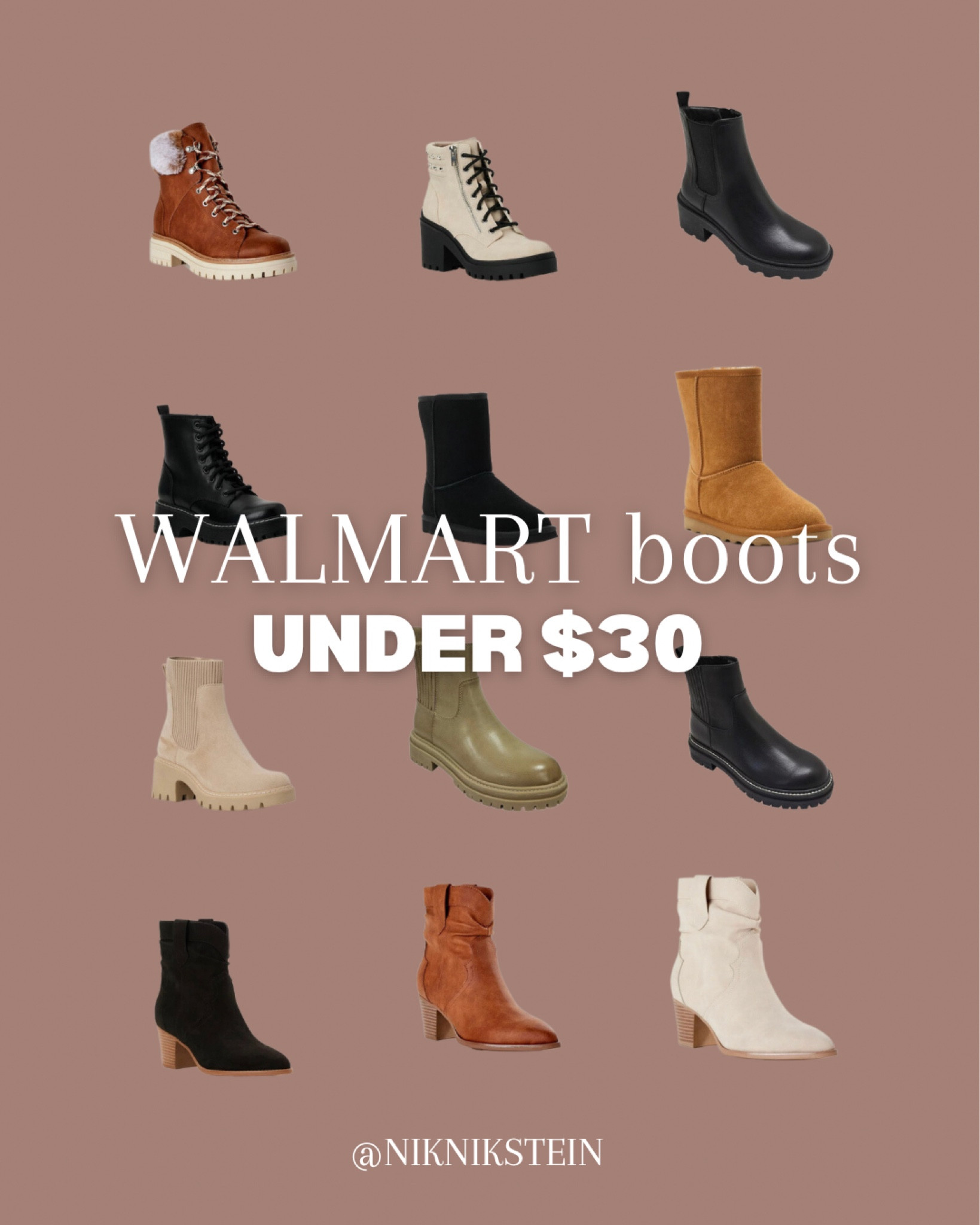 Walmart boots. Affordable boots. Boots under $30. Walmart booties. Booties  

#LTKshoecrush #LTKfindsunder50 #LTKGiftGuide