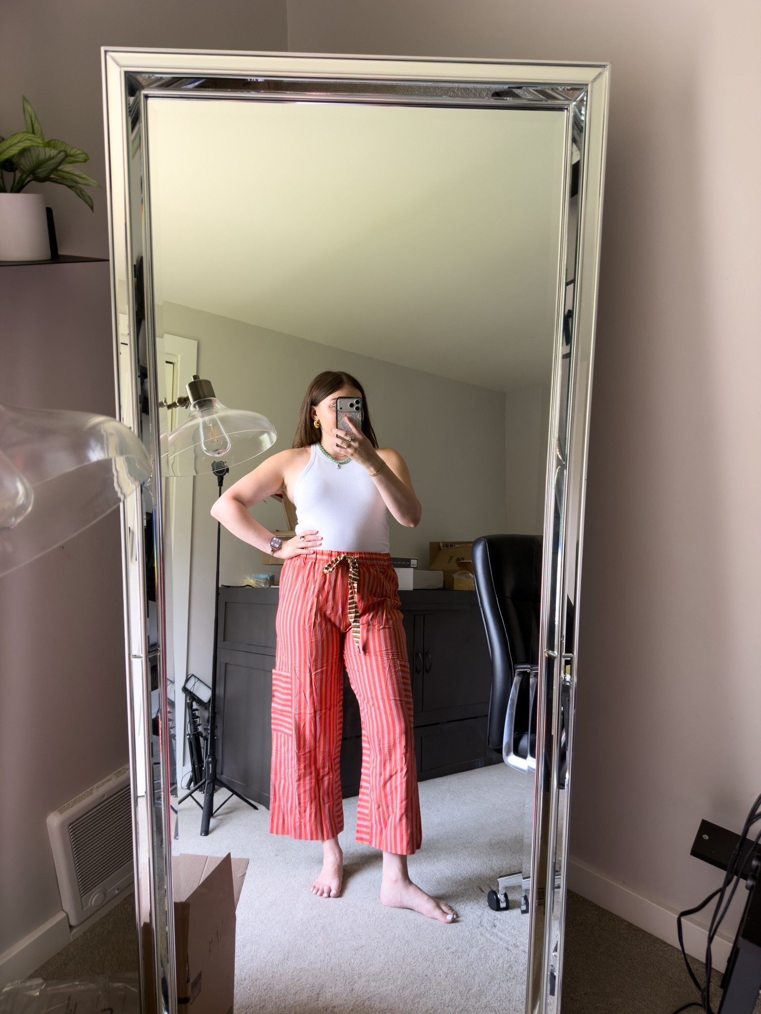My favorite thing? A party pant! These comfy trousers are perfect for summer heading into fall, just imagine these with a sweater!

I’m wearing a M tank and size L pants

#LTKootd #LTKMidsize #LTKWorkwear