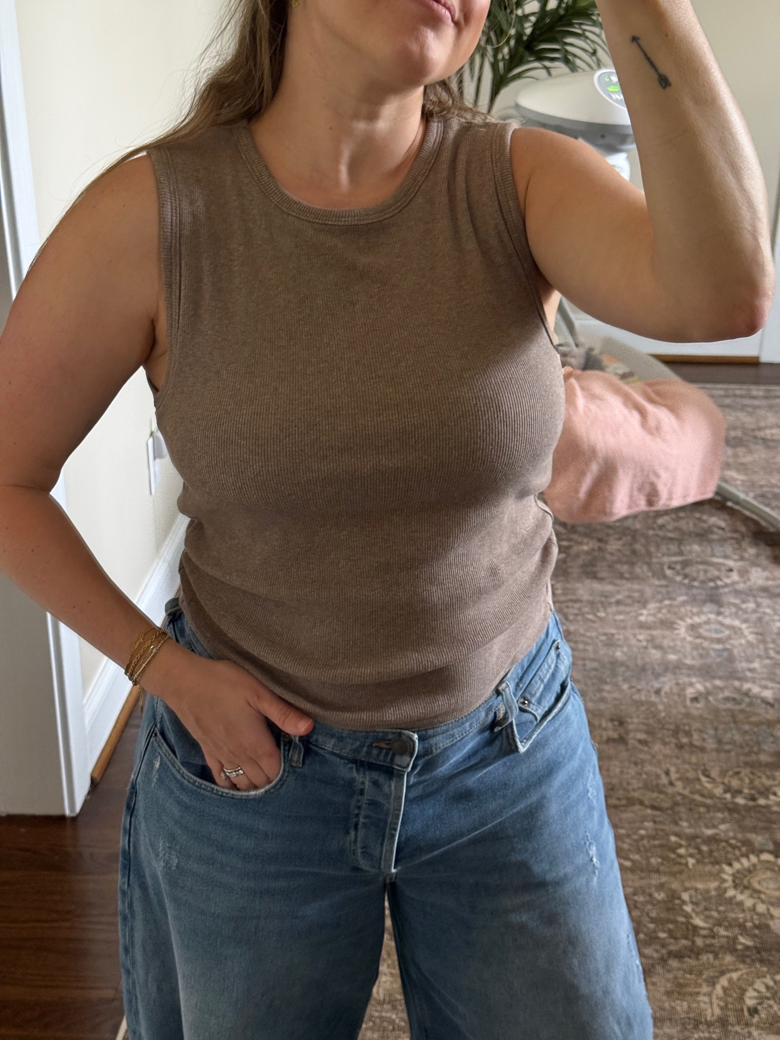 ribbed tank from @abercrombie code: AFLTK

Wearing a large, but it’s the no bra line and I should have gotten a medium so it’s tighter. Still like the way it feels though! Super comfy