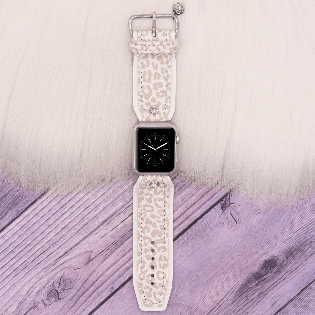 Limited Edition Sivella Band in Luxe Linen Leopard with White | Sparkl