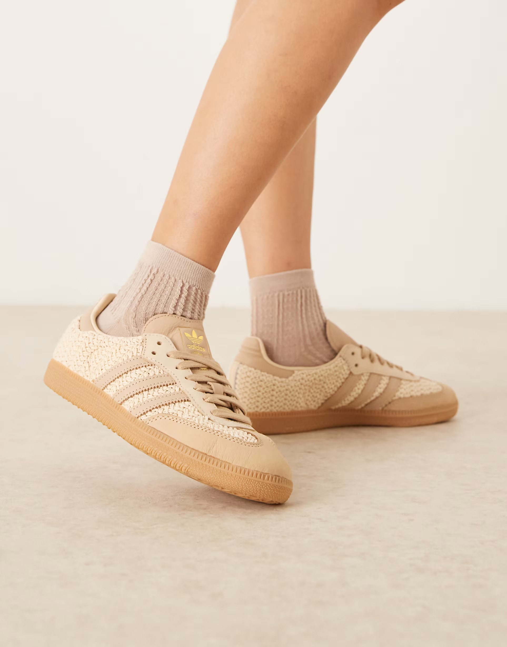 adidas Originals Samba OG trainers in cream woven | ASOS | ASOS (Global)