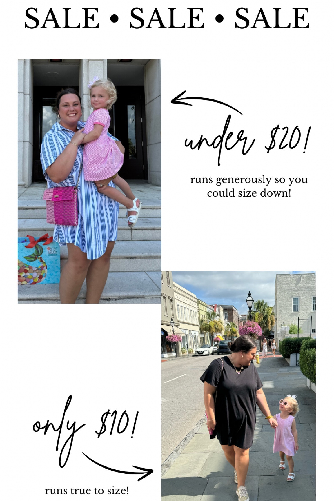 We were in Charleston, SC & St. Augustine, FL last week and I wore these two easy/breezy dresses! They are currently both on SALE! One is $19 and one is $10! I have the collared dress in black and green as well! I have the tshirt dress in tan, green, and gray as well! “If I like it, I’ll just buy it in another color”!

#LTKSaleAlert #LTKSummerSales #LTKPlusSize