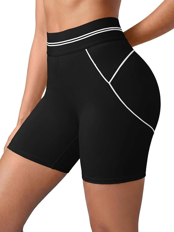 Aoysky Womens Buttery Soft Biker Shorts 6" High Waisted Workout Gym Yoga Running Athletic Shorts | Amazon (US)
