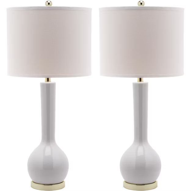 Mae Long Neck Ceramic Table Lamp (Set of 2)  - Safavieh | Target