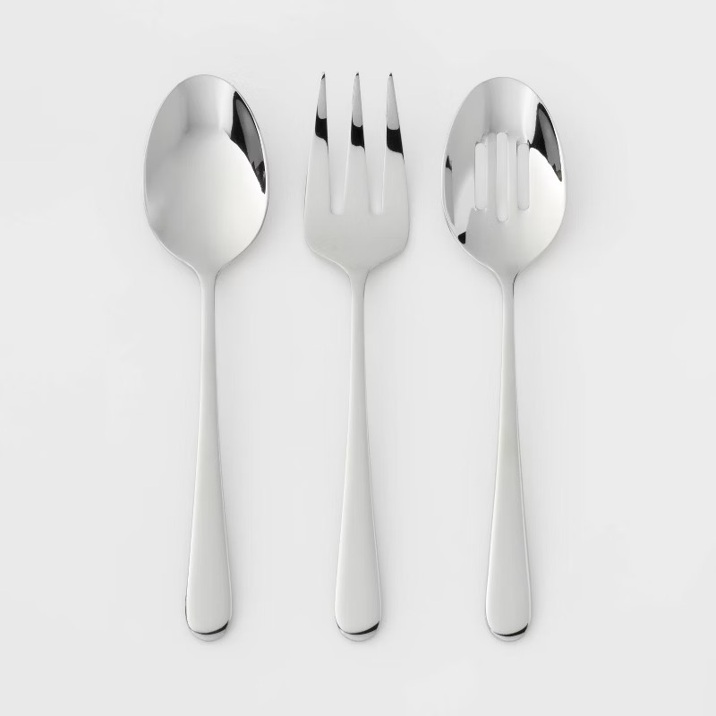 3pc Harrington Serve Set Silver - Threshold™ | Target