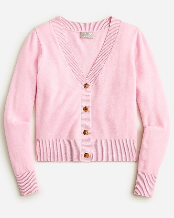 Cashmere cropped V-neck cardigan sweater | J. Crew US