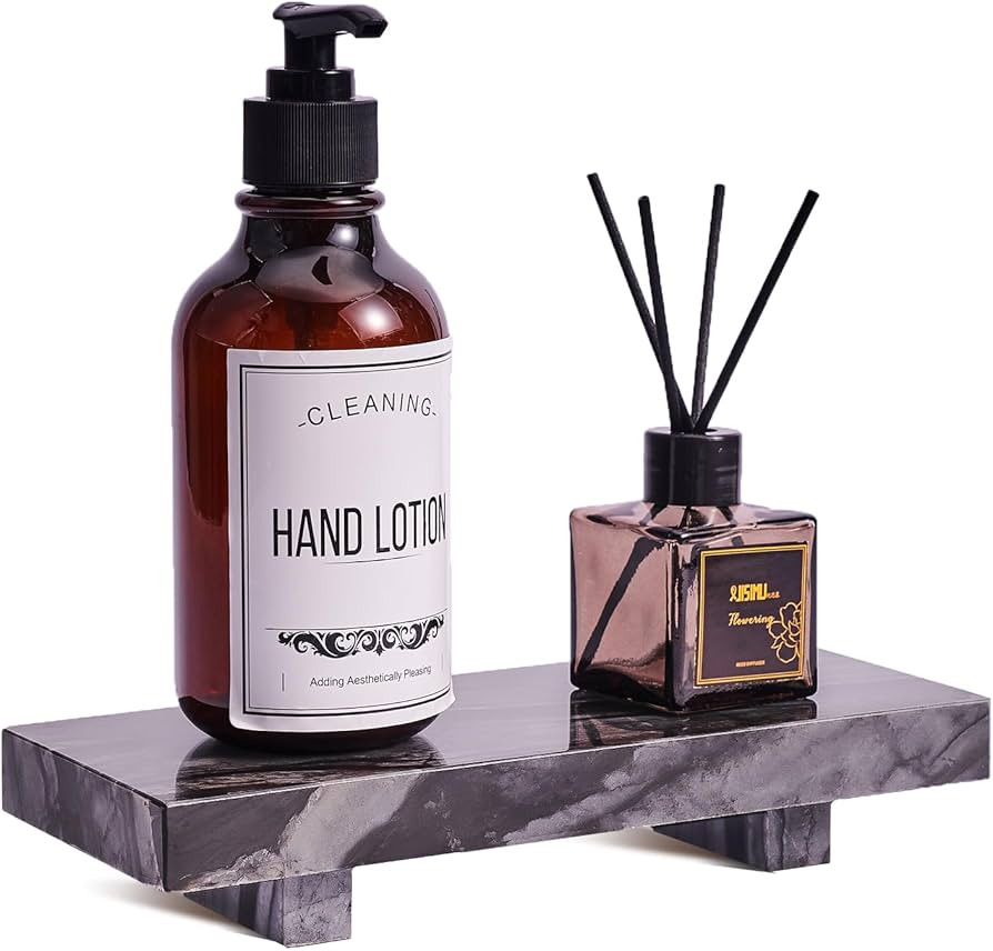 Natural Marble Tray Pedestal Stand, Soap Dispenser Holder, Modern Marble Riser for Decor Display,... | Amazon (US)