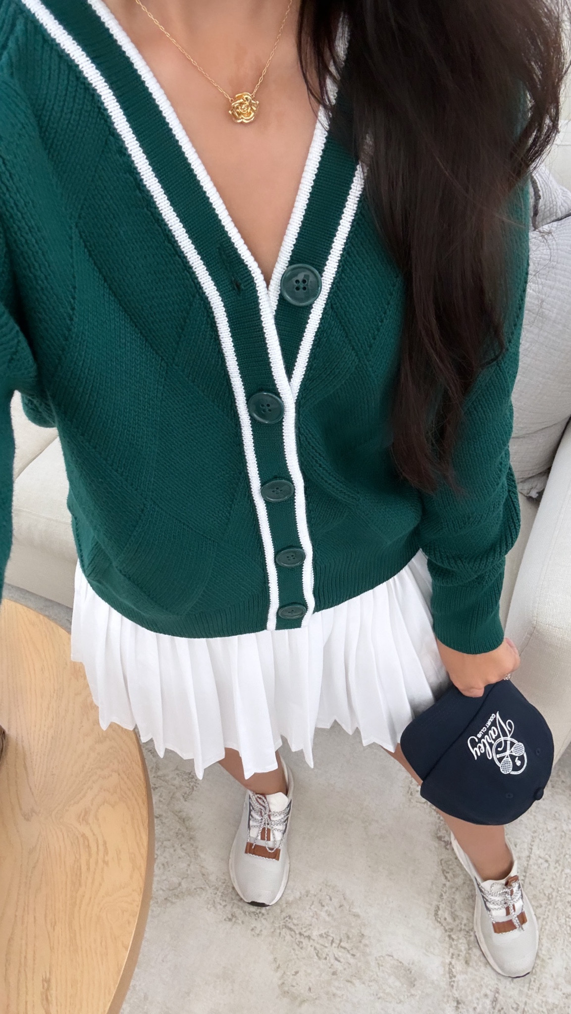 Outfit Idea:
Varley Cardigan
Dress with built in shorts
Hat
Sneakers

#ootd #outfitideas #tenniscore #tennis #workout #exercise #athleisure #thatgirl #cleangirl #neutral #varley #traveloutfit #countryclub #golf #girlsouting #whattowear 

#LTKSeasonal #LTKTravel #LTKActive