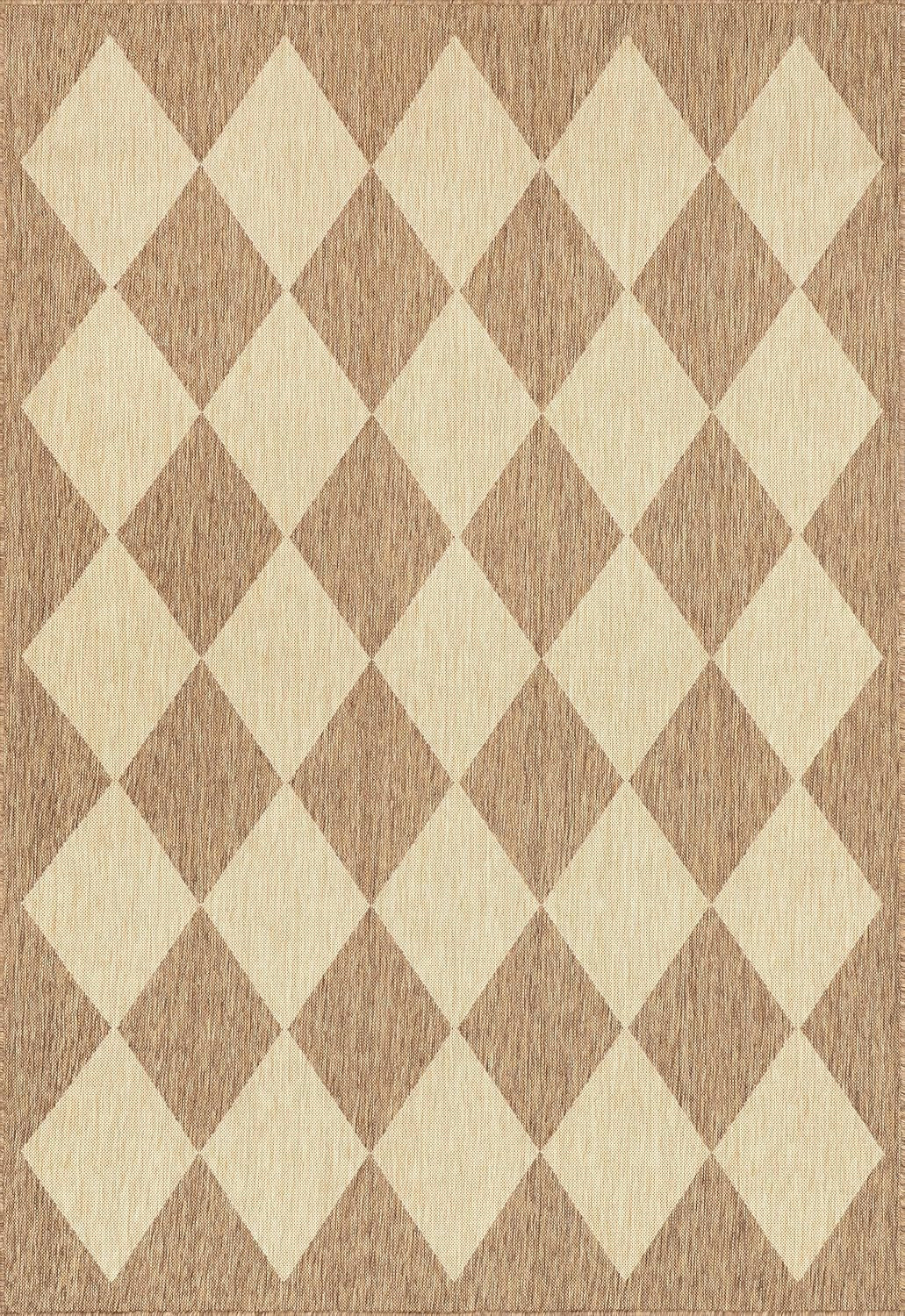 nuLOOM Outdoor Performance Collection Sabina Trellis Brown/Ivory, 8' x 10', Soft and Cozy, High T... | Amazon (US)