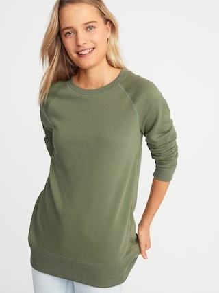French-Terry Boyfriend Tunic Sweatshirt for Women | Old Navy US