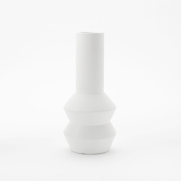 Totem White Ceramic Vases | West Elm (US)