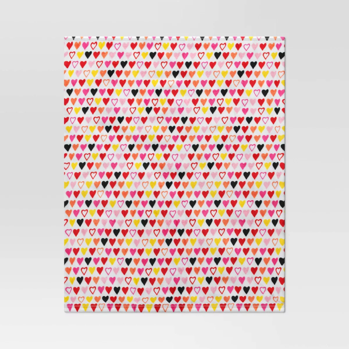 Heart Printed Plush Valentine's Day Throw Blanket White - Room Essentials™ | Target