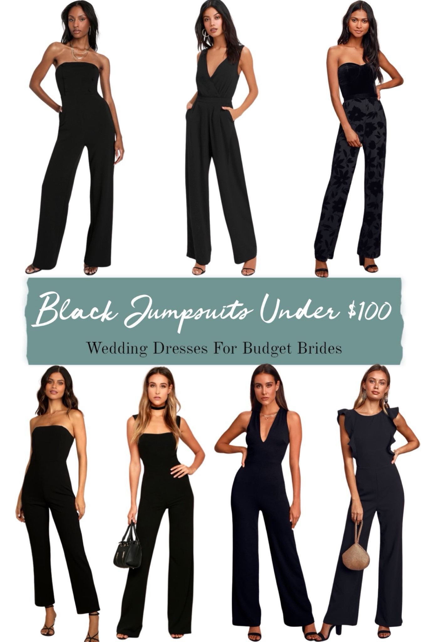 Best black wedding guest jumpsuits under $100 at Lulus for a semi formal wedding.

#LTKSeasonal #LTKStyleTip #LTKWedding