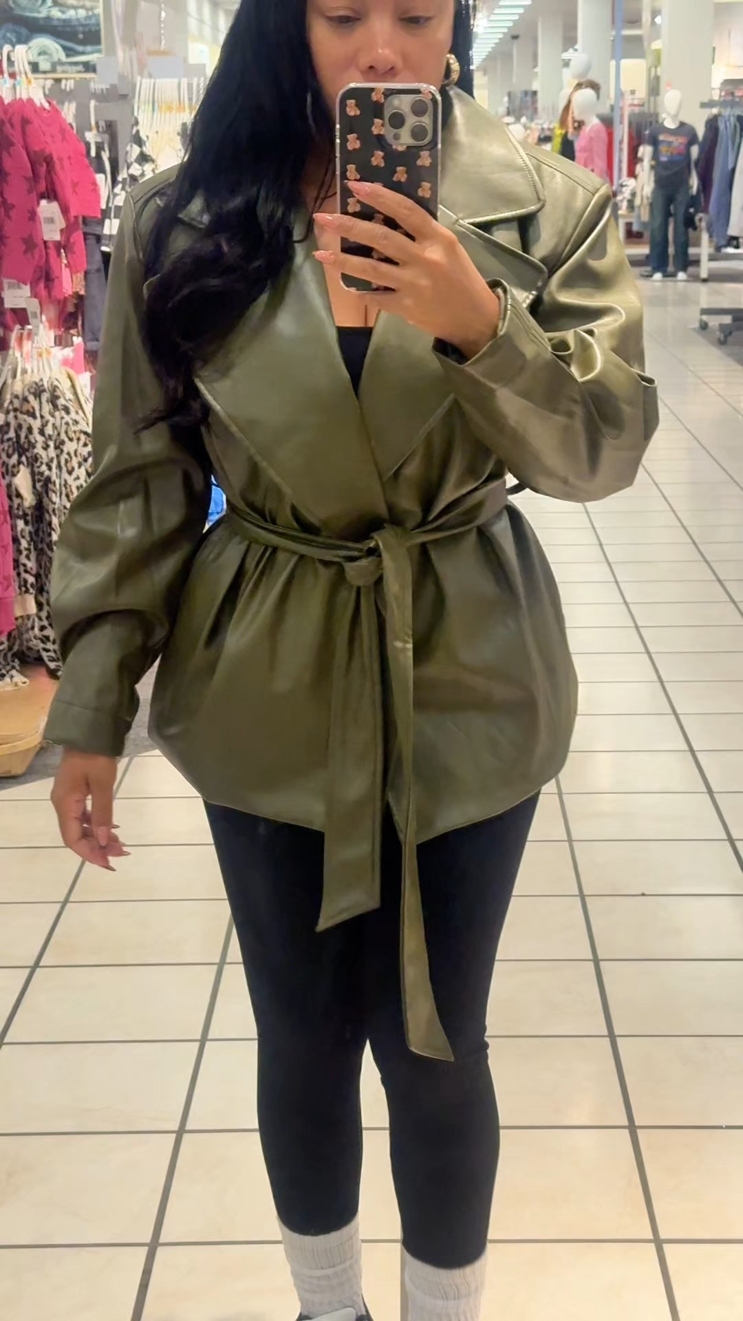 Olive Green Leather Jacket For Fall! 

#LTKStyleTip #LTKSaleAlert #LTKFindsUnder100